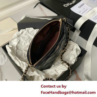 Chanel Lambskin  &  Gold-Tone Metal Clutch with Chain Bag AP4000 Black 2025